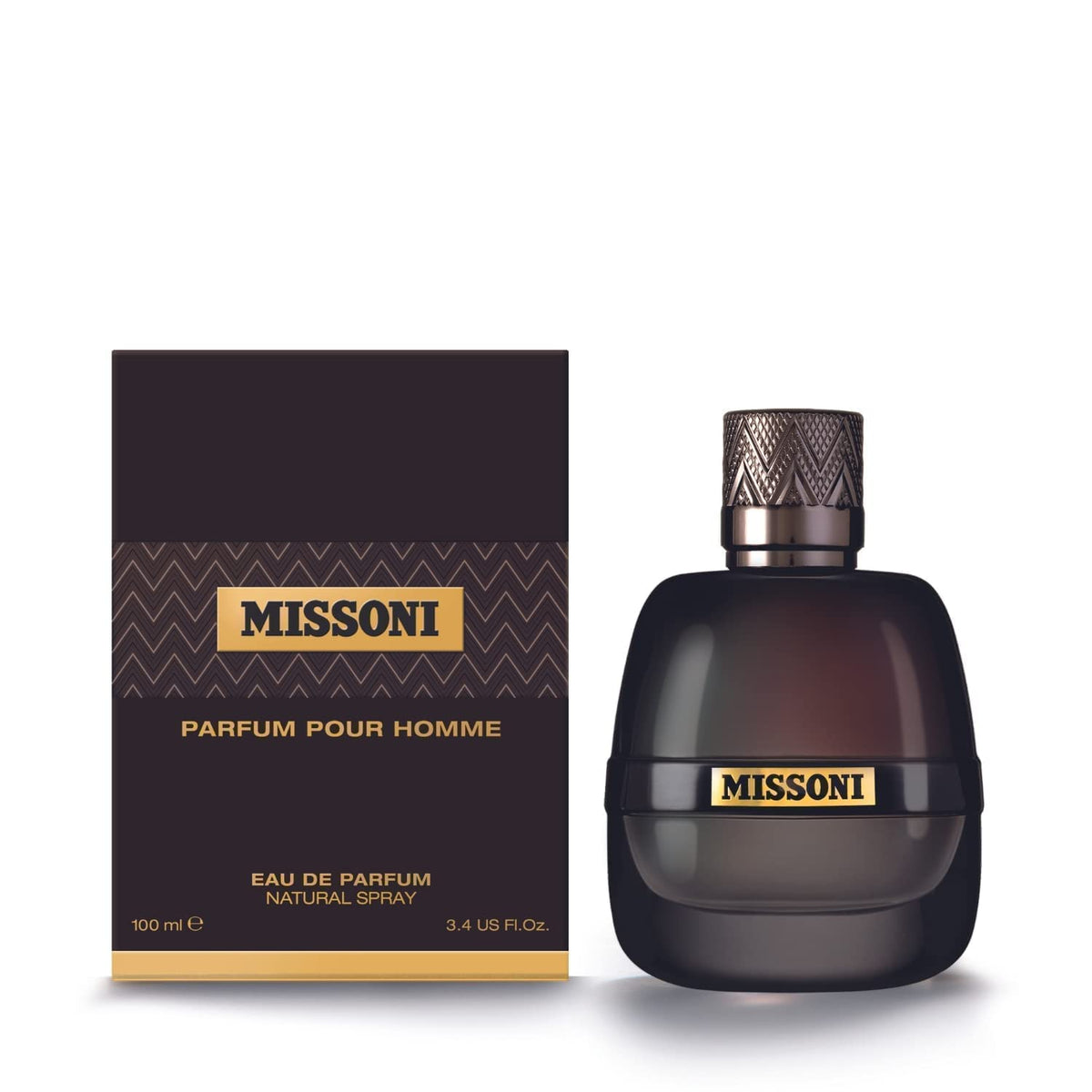 Missoni side label detail highlighting product name and premium finish