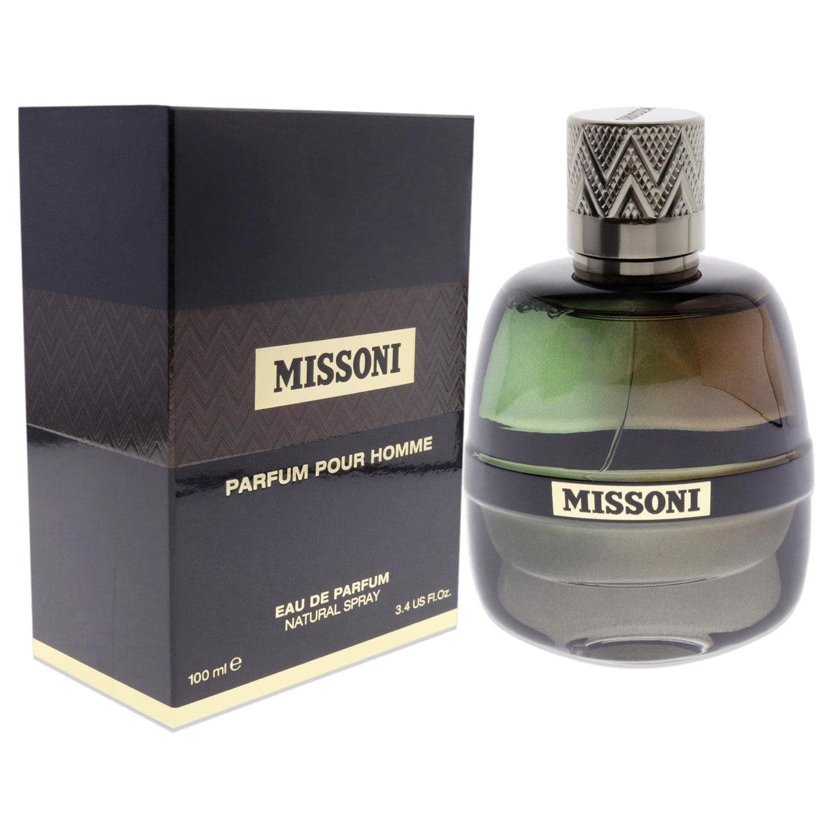 Missoni bottle being sprayed on wrist demonstrating easy application