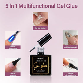 Misssix application photo pressing a gel tip for easy at-home use