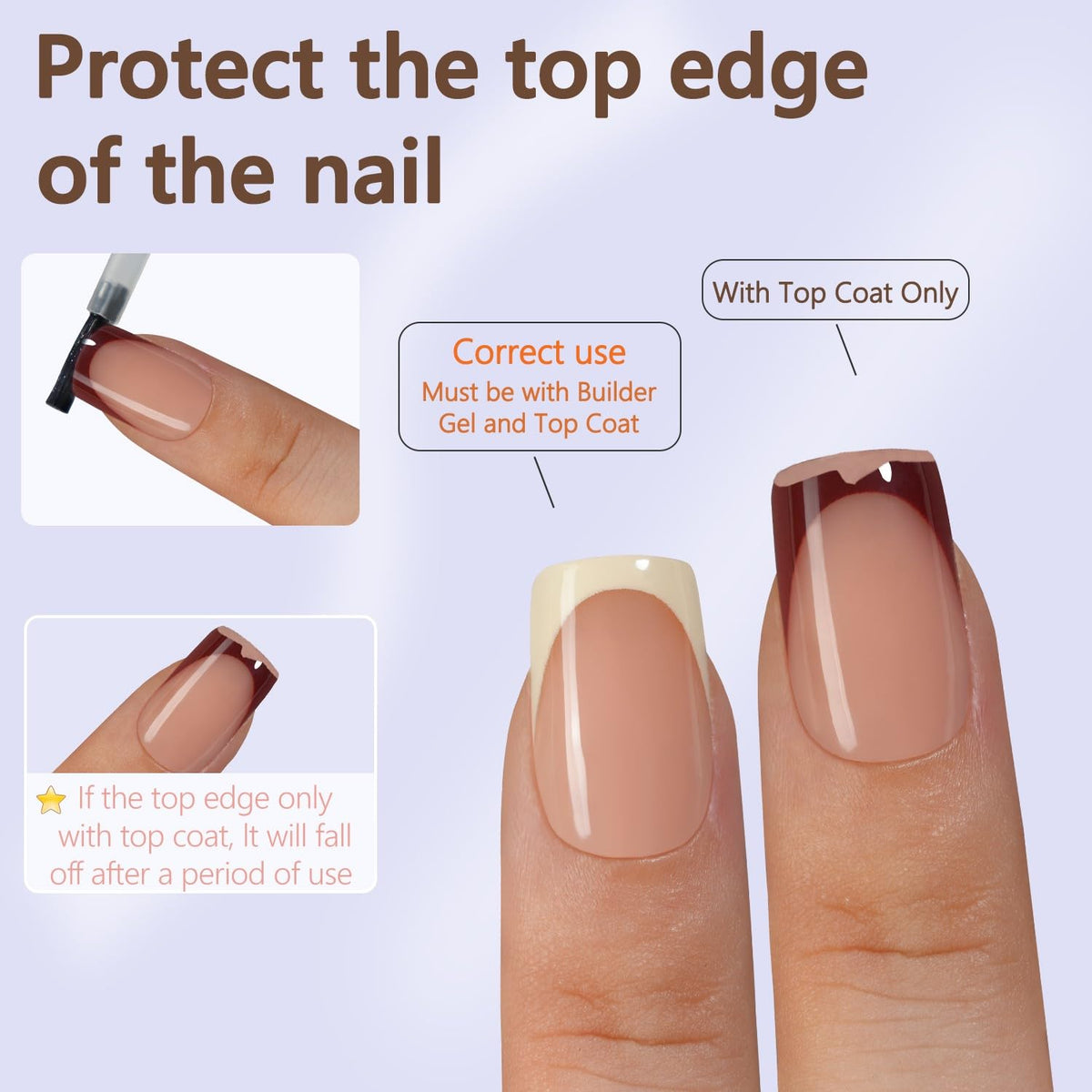 Misssix in-use application pressing on a tip for fast salon-style results