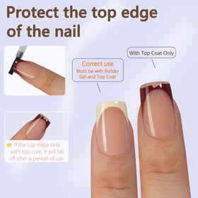 Misssix in-use application pressing on a tip for fast salon-style results