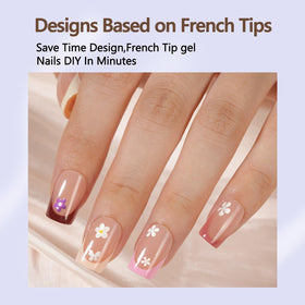 Misssix lifestyle woman wearing French tips showcasing natural polished finish