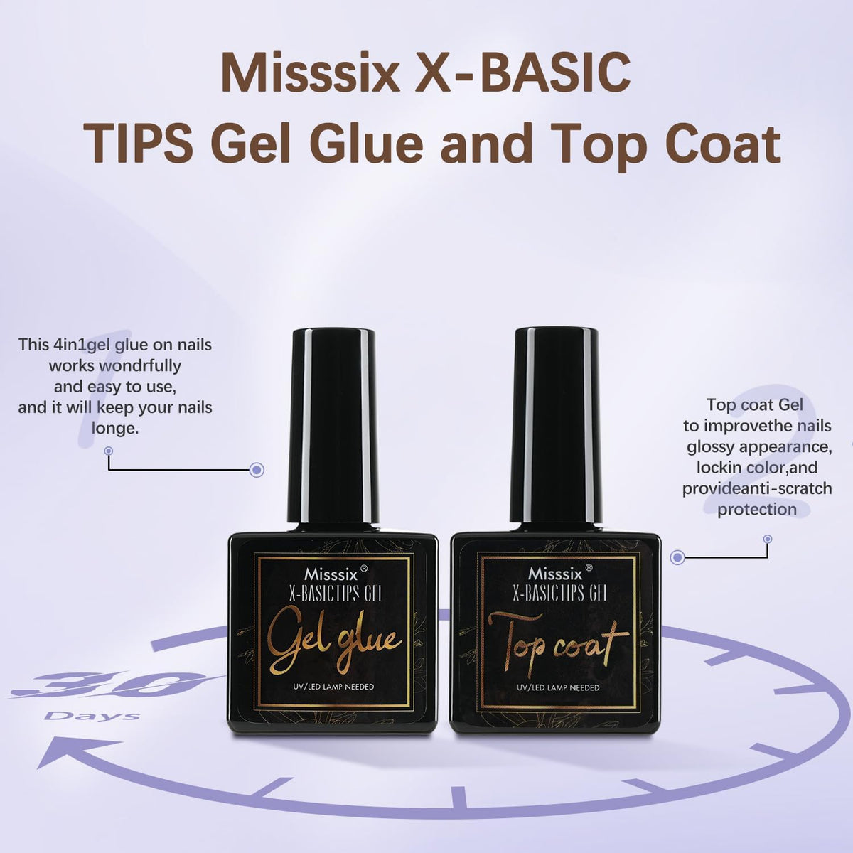 Misssix arranged 16 sizes layout illustrating fit options and spare nails for all fingers