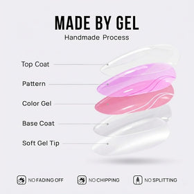 Misssix gel sheen close-up showing protective building gel finish for longer wear