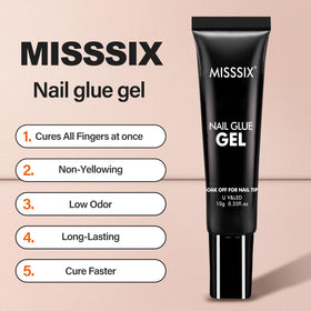 Misssix almond tip edge detail highlighting reinforced front edge strength