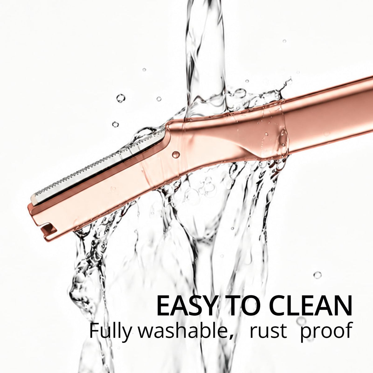 Mistfree razor beside a coin showing compact size and travel convenience