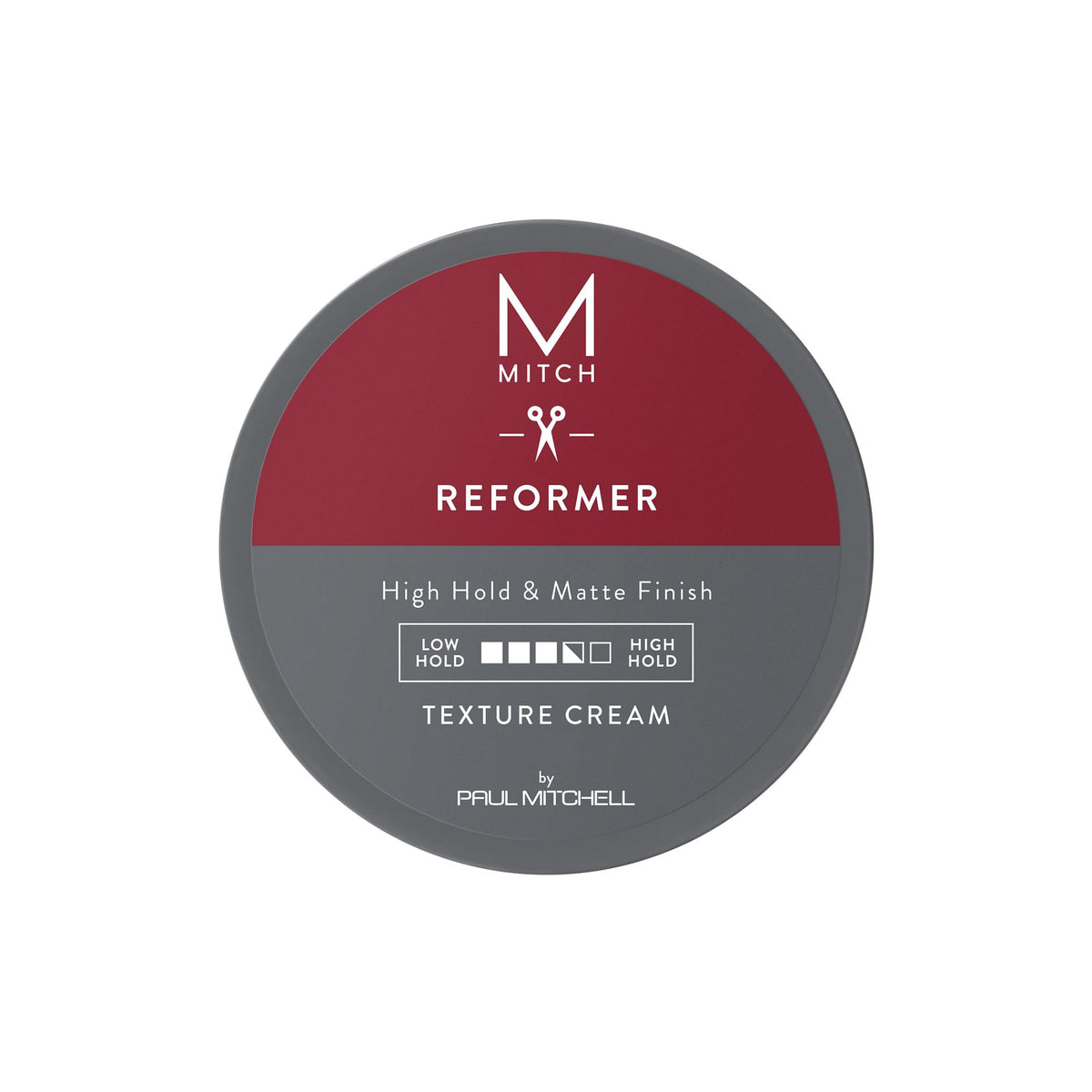 MITCH front jar showing product label and matte styling benefit