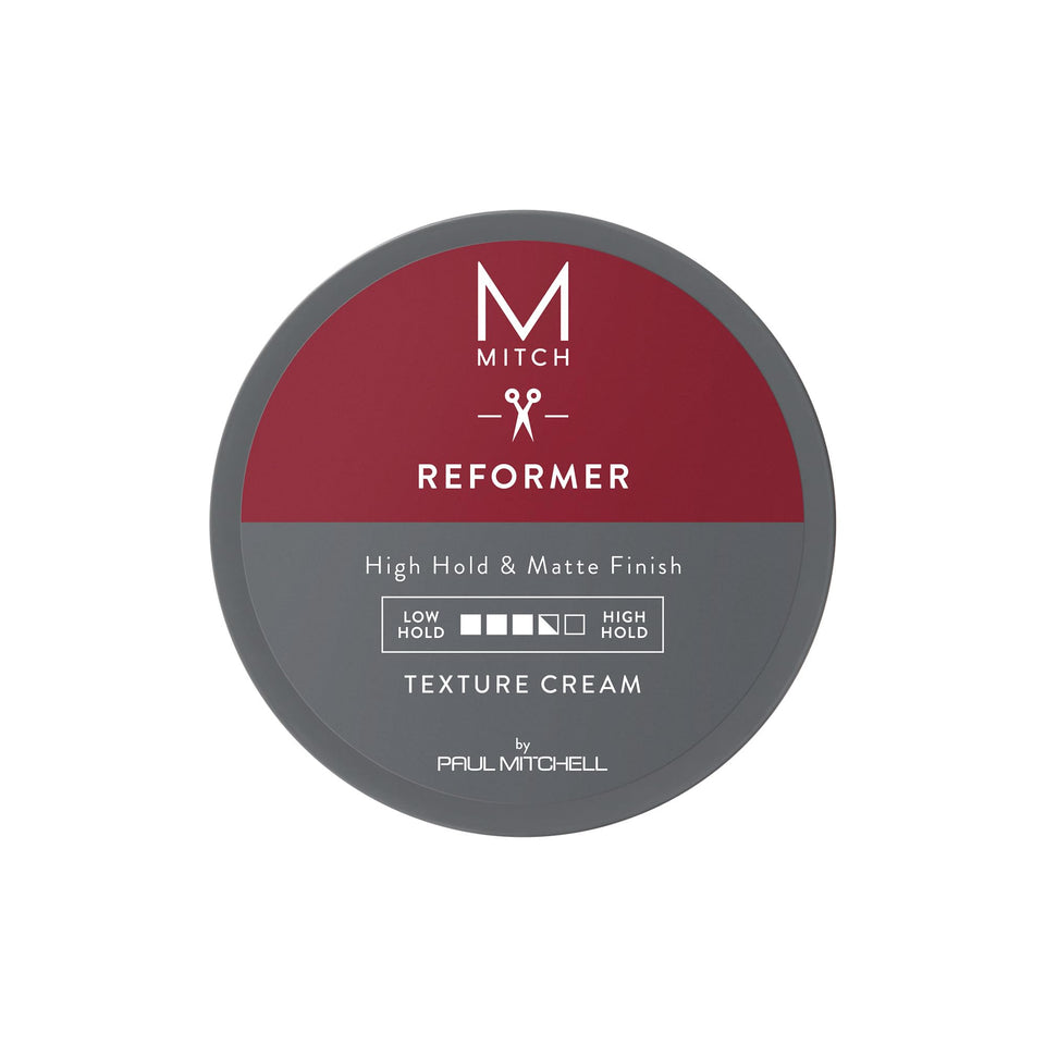 MITCH front jar showing product label and matte styling benefit