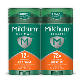 Mitchum front packaging showing bold energy scent and 72HR protection benefit