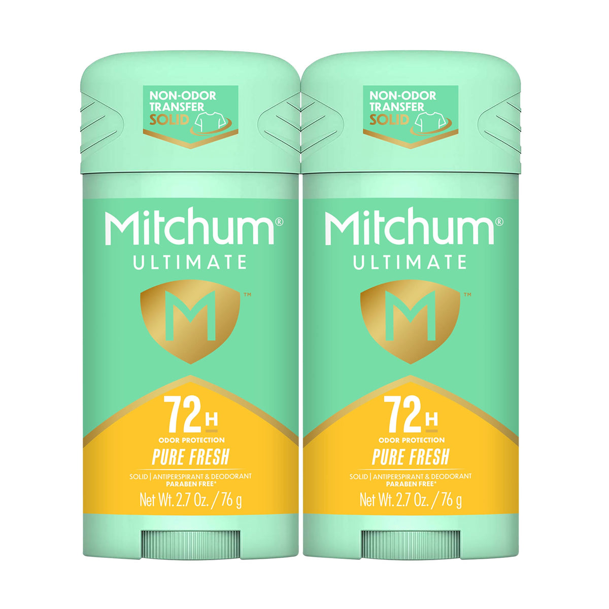 Mitchum front packaging showing Pure Fresh scent and 72HR benefit