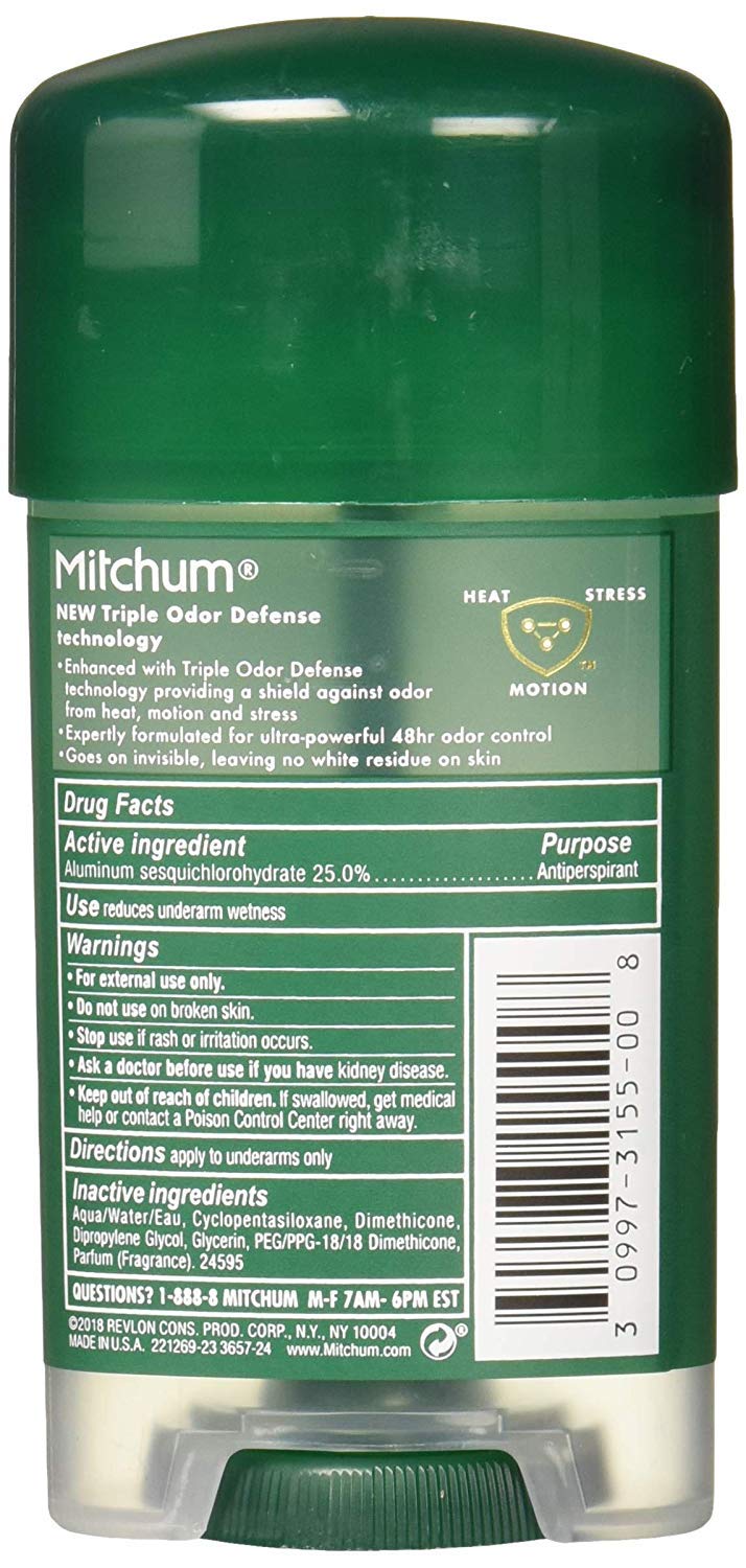 Mitchum gel stick twist-up top ready to apply for quick protection