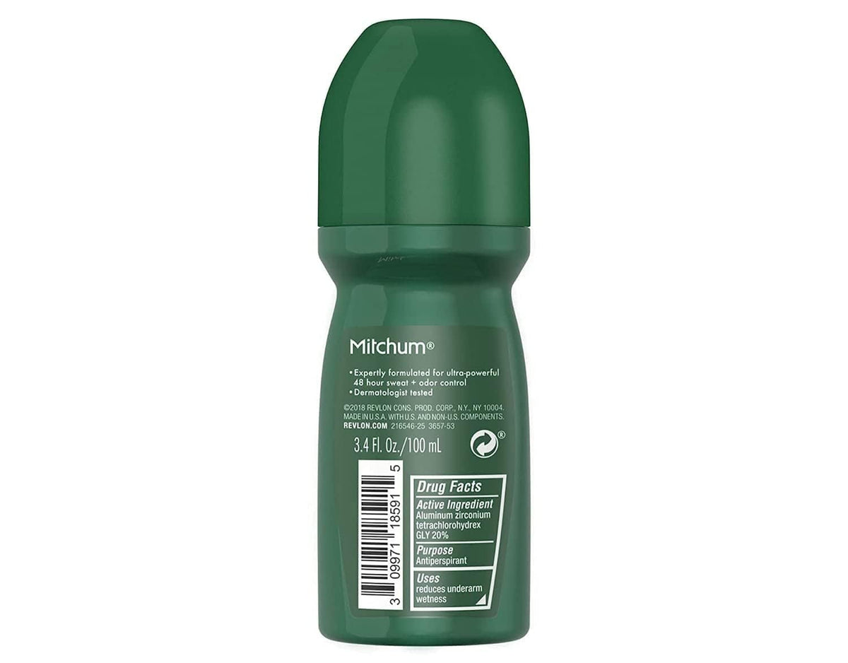 Mitchum roll-on applied to underarm demonstrating even coverage benefit