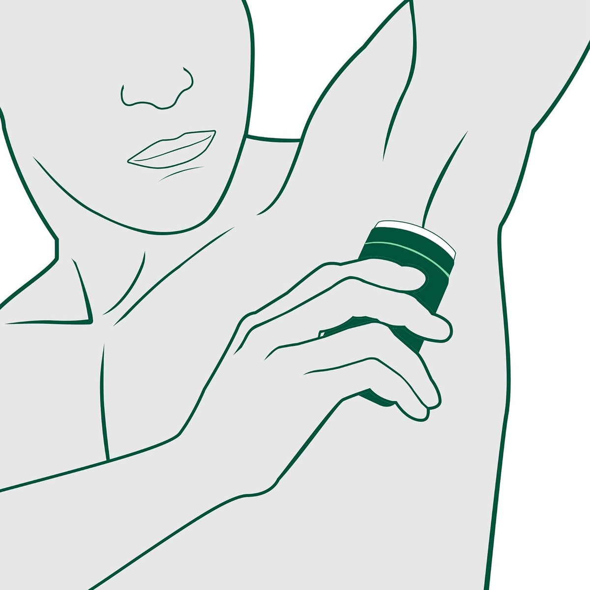 Mitchum product in hand illustrating 3.4 oz travel-friendly size