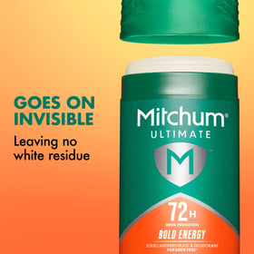 Mitchum two-pack next to everyday items showing compact size and travel-ready benefit