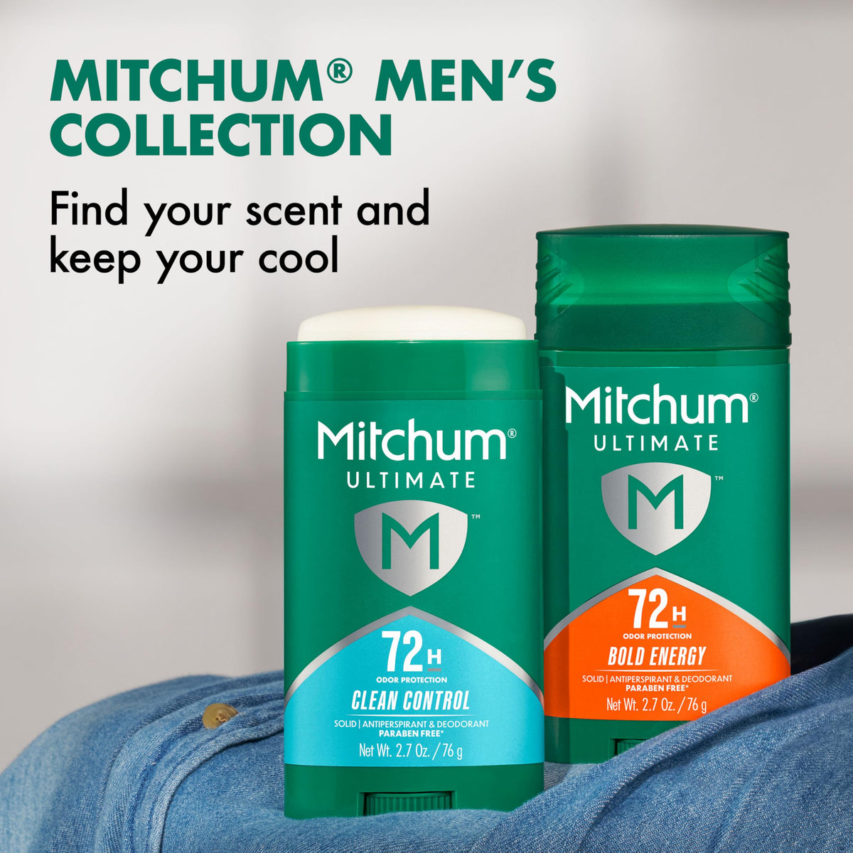 Mitchum two-pack beside a ruler for size and scale clarity