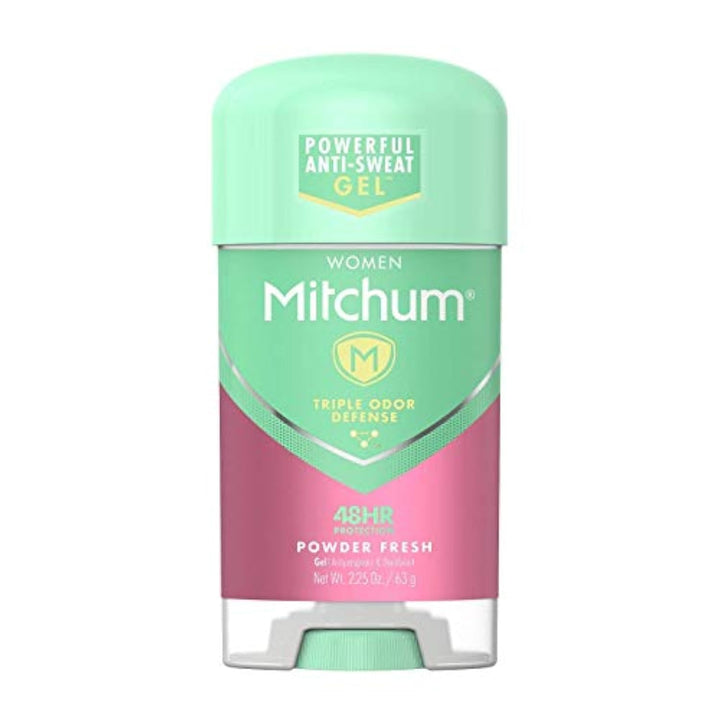 Mitchum front packaging showing gel stick and compact travel-ready benefit