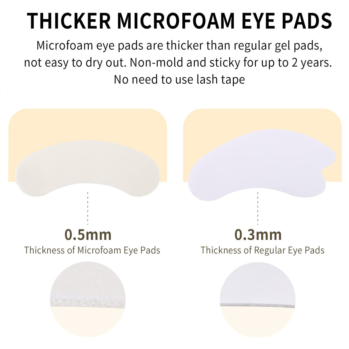 Miuffue lint-free surface detail emphasizing clean adhesive area for contamination-free lashes