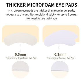 Miuffue lint-free surface detail emphasizing clean adhesive area for contamination-free lashes