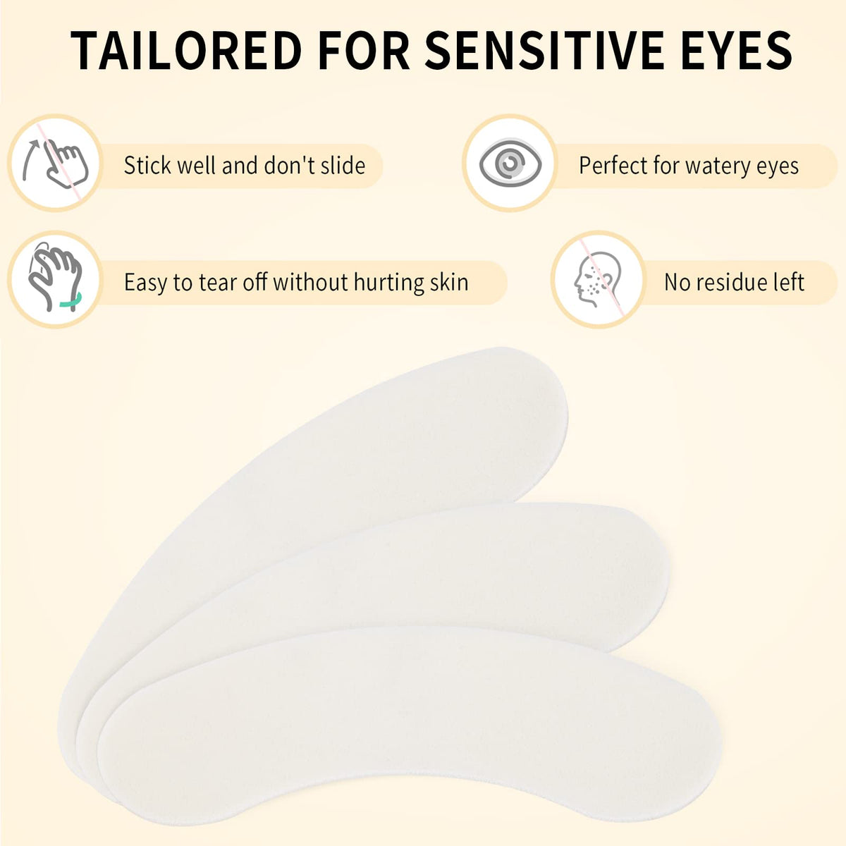Miuffue pad curvature profile demonstrating contour fit to under-eye for stable lash work