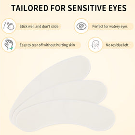 Miuffue pad curvature profile demonstrating contour fit to under-eye for stable lash work