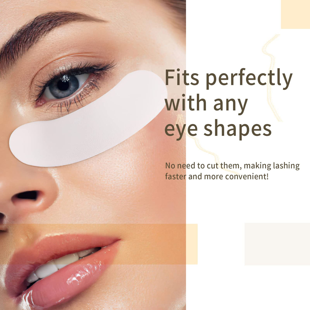 Miuffue pad in use during eyelash extension application showing secure hold and efficient workflow