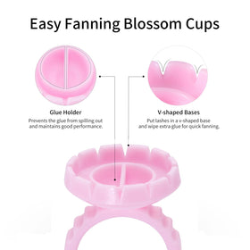 Miuffue ring worn on finger for comfortable application during treatments