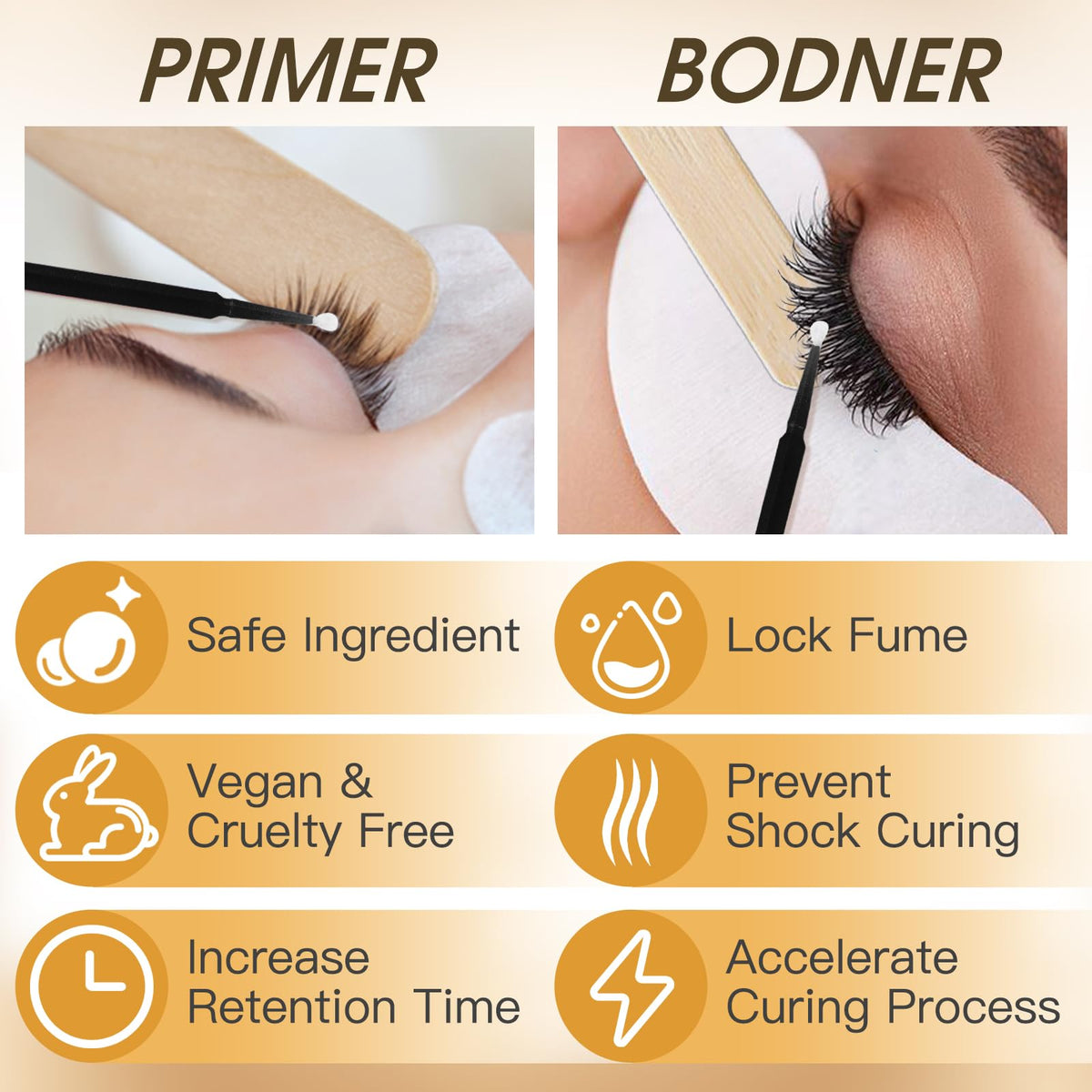 Miuffue two 15ml bottles side-by-side showing salon-ready sizes benefit