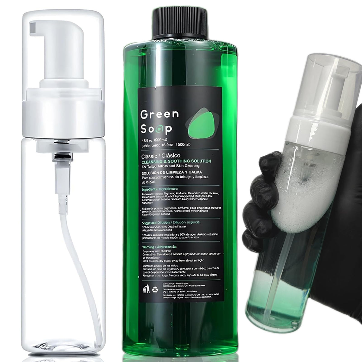 Miuxia front packaging showing 16.9oz bottle and kit, clear professional supply benefit