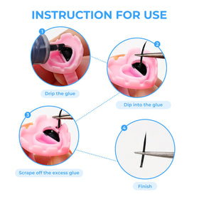 Miuxia ring in use at a lash station speeding up adhesive access and workflow