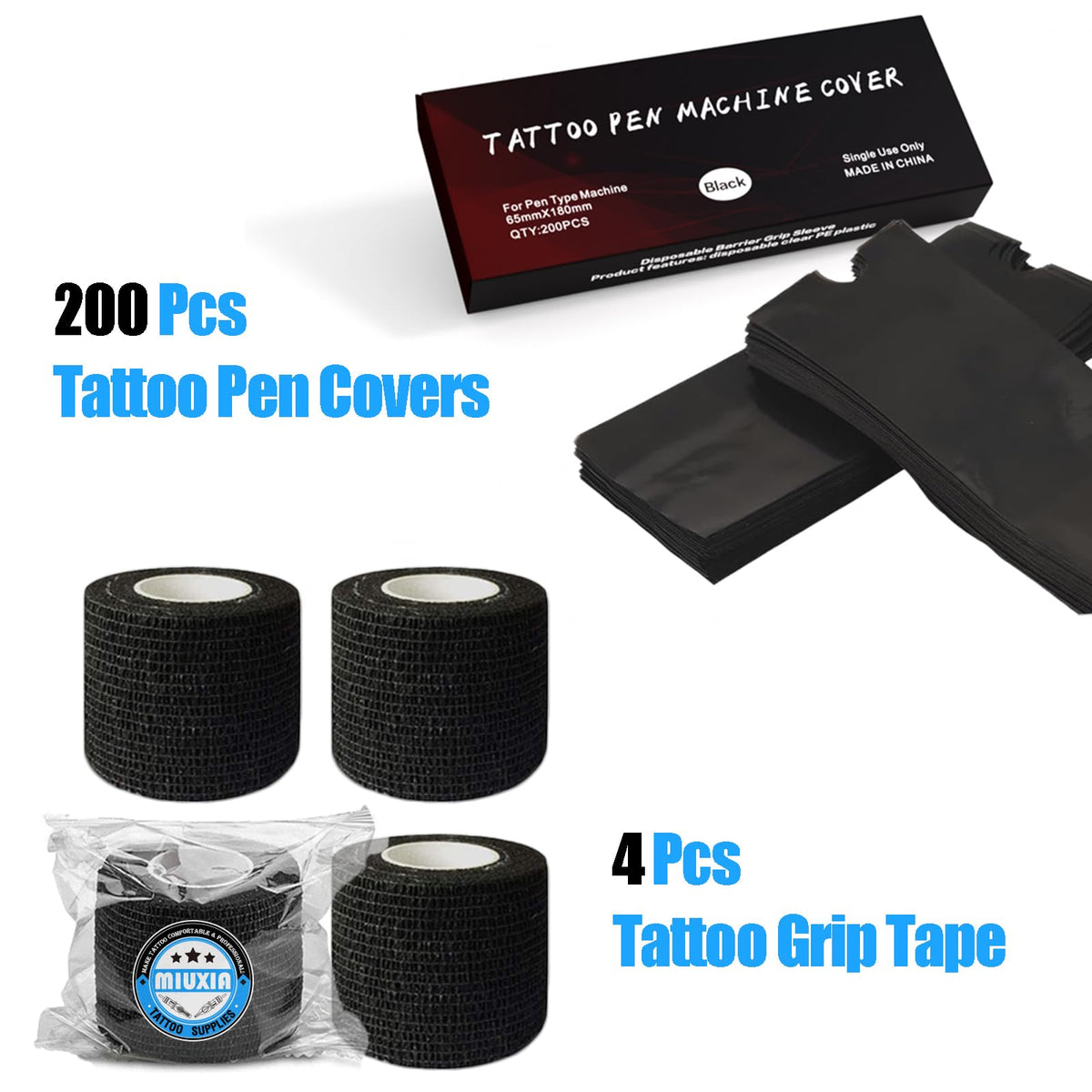 MIUXIA close-up of a black pen cover highlighting tear-resistant pre-cut edge and protection