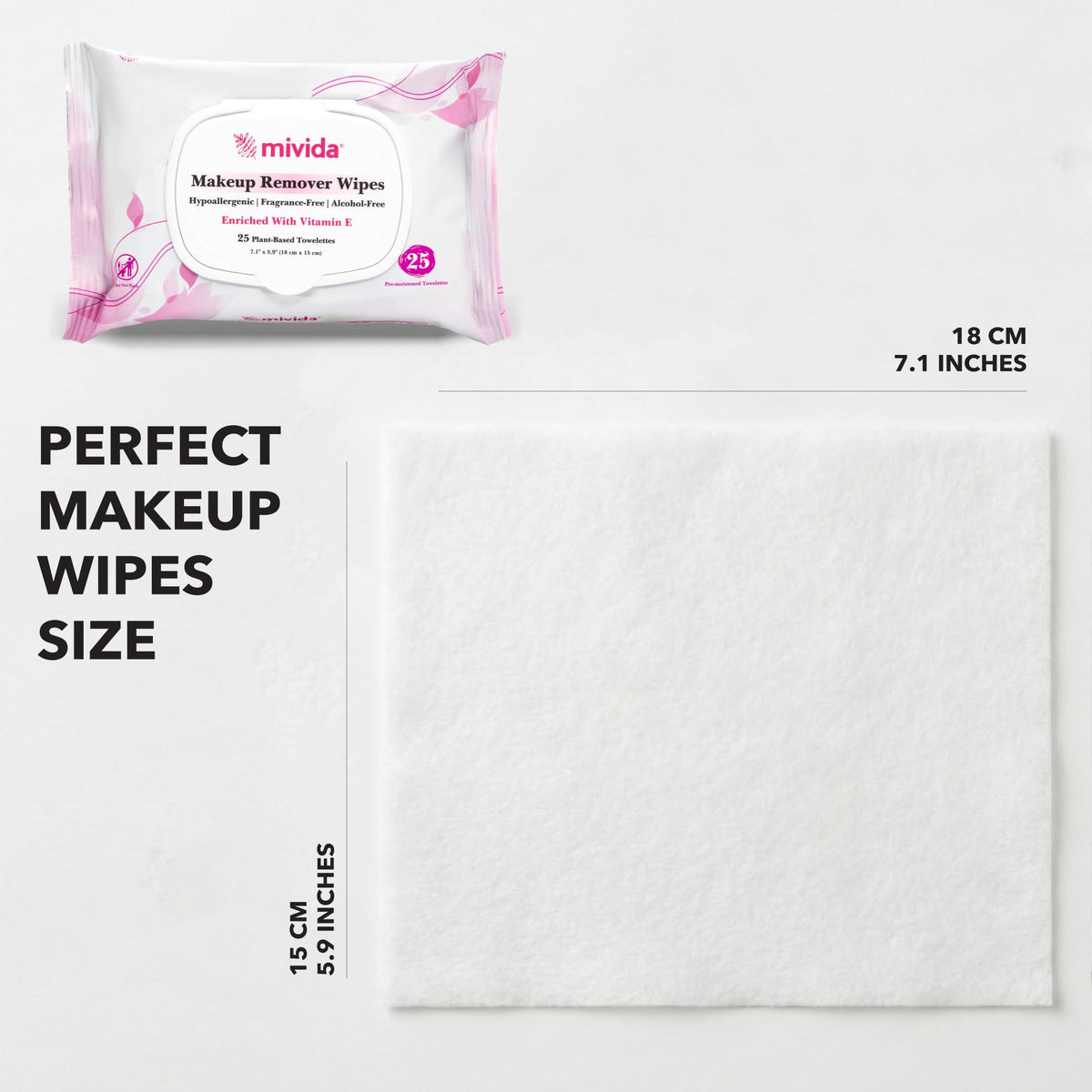 mivida wipe removing mascara showing effective removal without harsh rubbing benefit