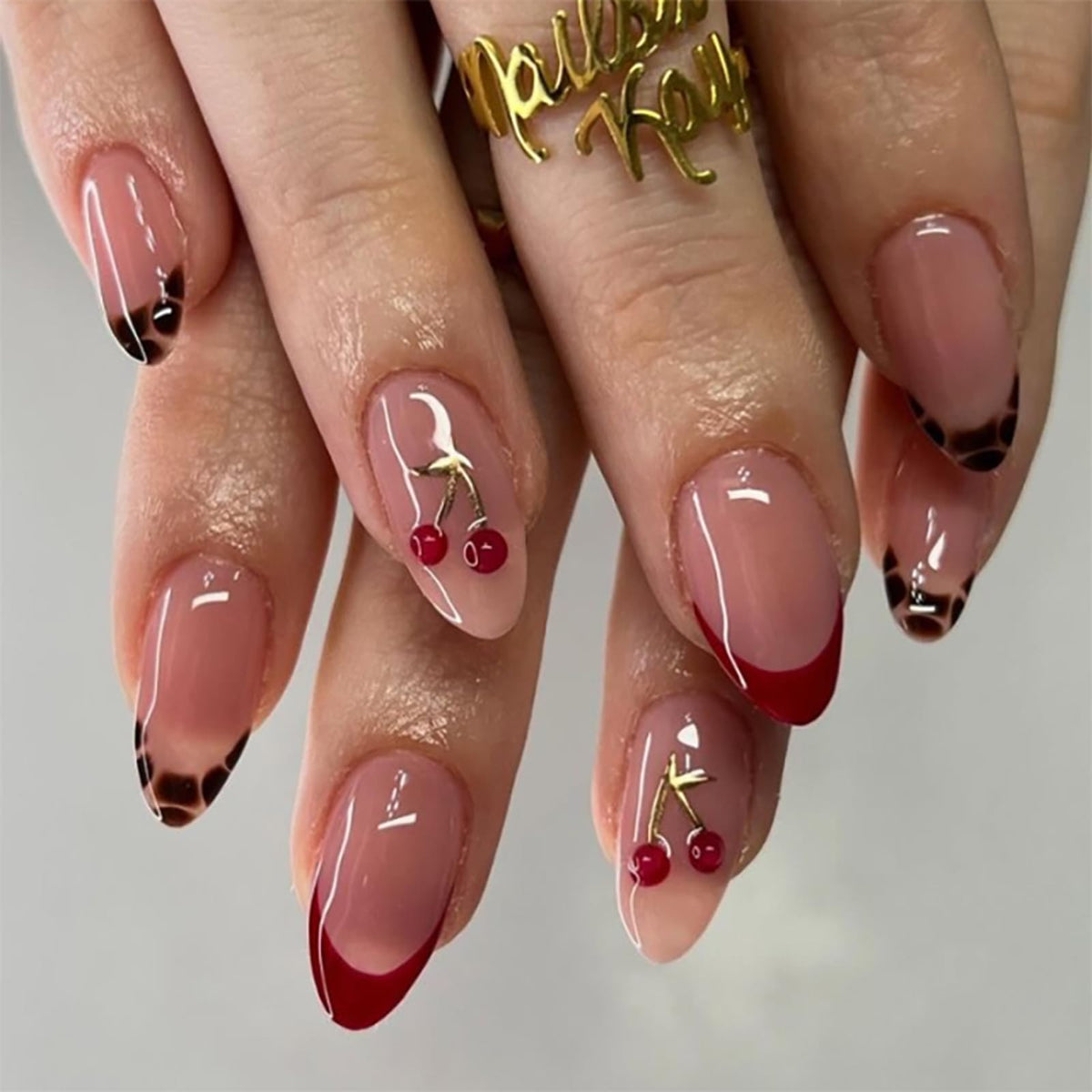 Mivota front packaging showing almond press-on nails and kit for instant manicure