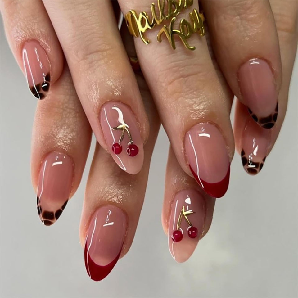 Mivota front packaging showing almond press-on nails and kit for instant manicure