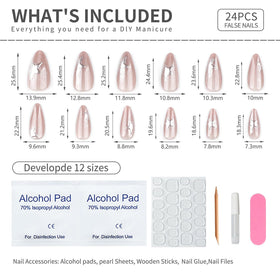 Mivota 24-piece layout comparing sizes to fit each finger precisely