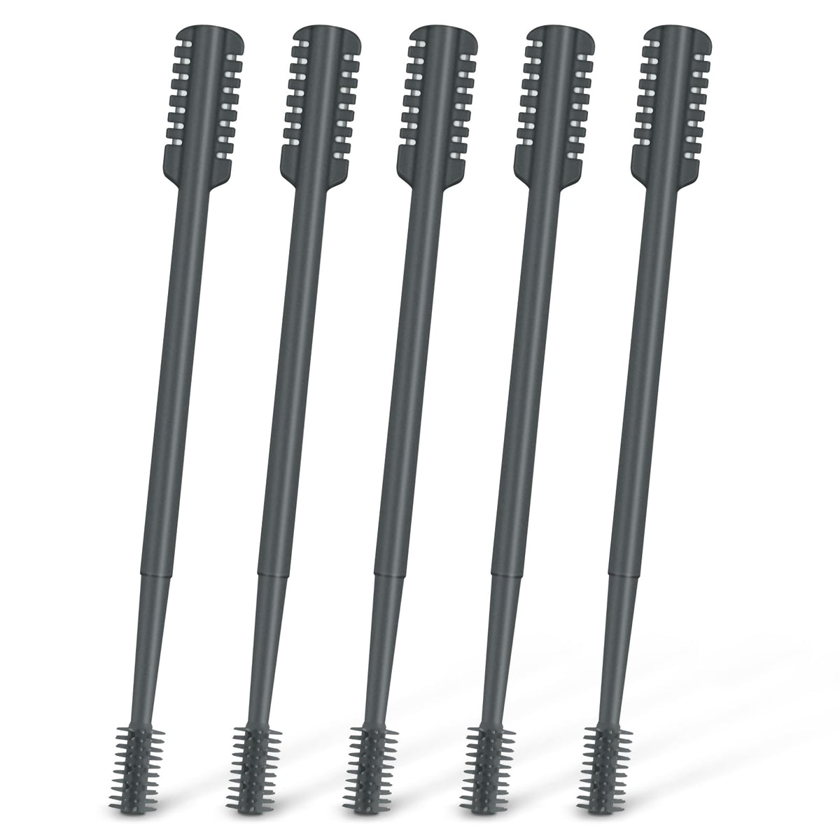 MIVZO front view of gray nasal trimmer showing compact design and benefits