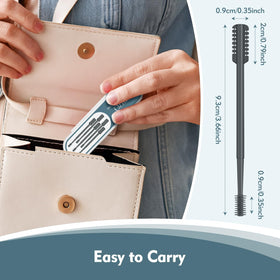 MIVZO trimmer beside toiletry items showing travel-ready size and convenience