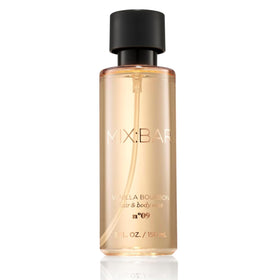 MIX:BAR front bottle image showing Vanilla Bourbon label and chic design benefit: elegant gifting