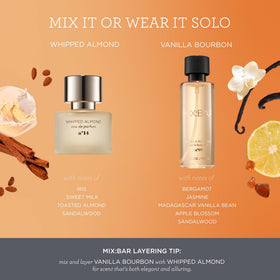 MIX:BAR mist on hair mid-lengths demonstrating light fragrance refresh benefit: non-greasy finish