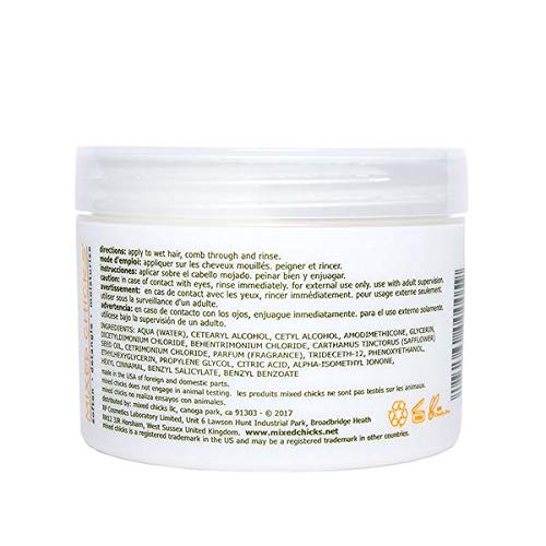 Mixed Chicks cream applied to damp hair for easier combing