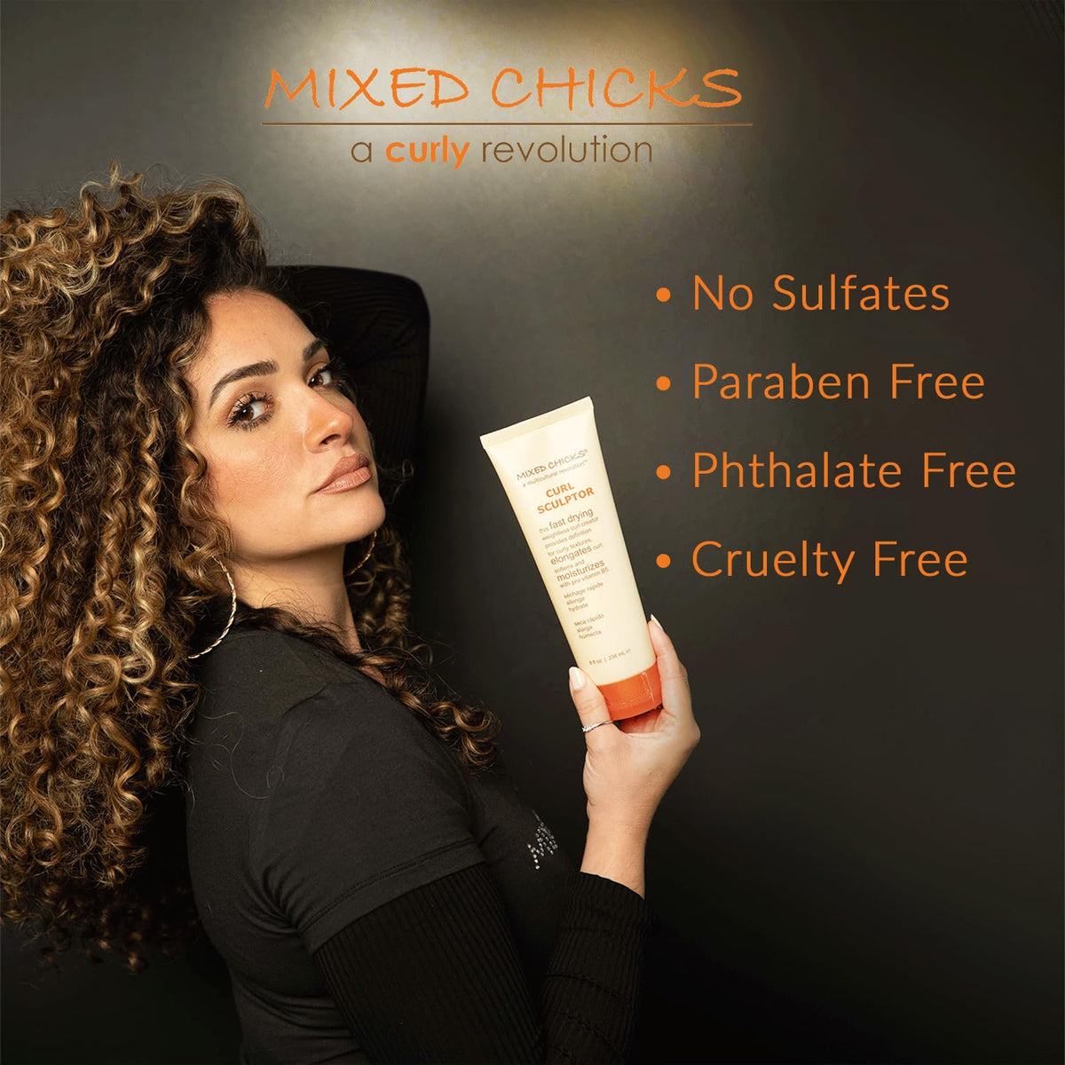 Mixed Chicks product on palm demonstrating smooth spreadability for even coverage