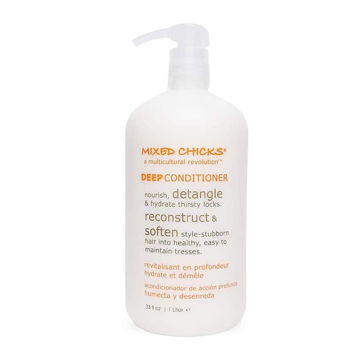 Mixed Chicks front jar 33oz showing product and benefit of deep hydration