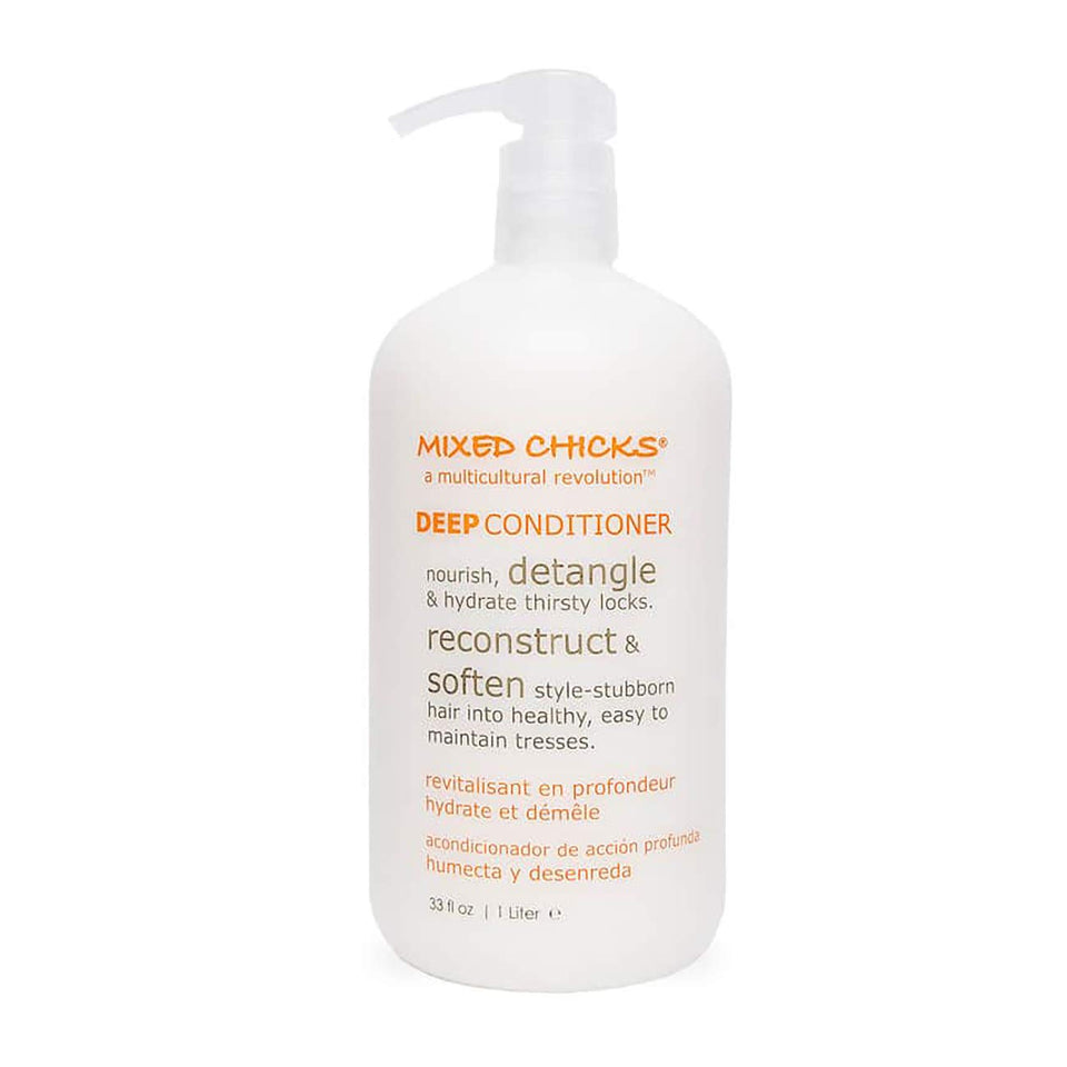 Mixed Chicks front jar 33oz showing product and benefit of deep hydration
