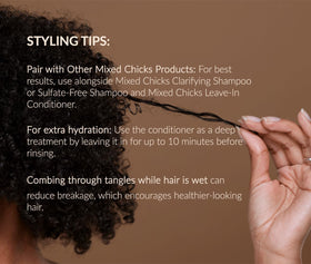 Mixed Chicks label and directions highlighting clear usage and ingredient info
