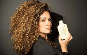 Mixed Chicks bottle on bathroom shelf portraying everyday styling routine