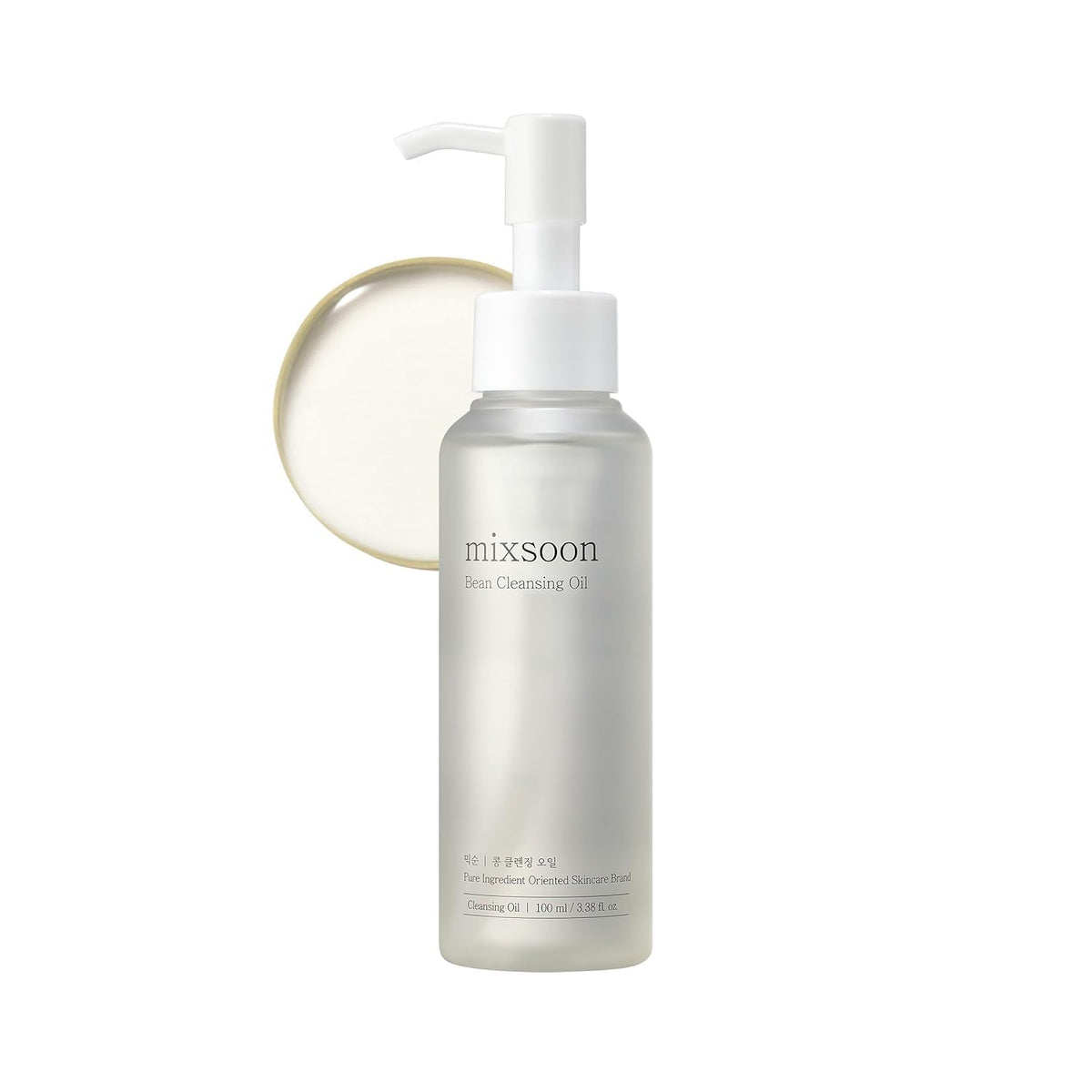 mixsoon cleansing oil front packaging showing bottle and label, highlights gentle deep-cleaning