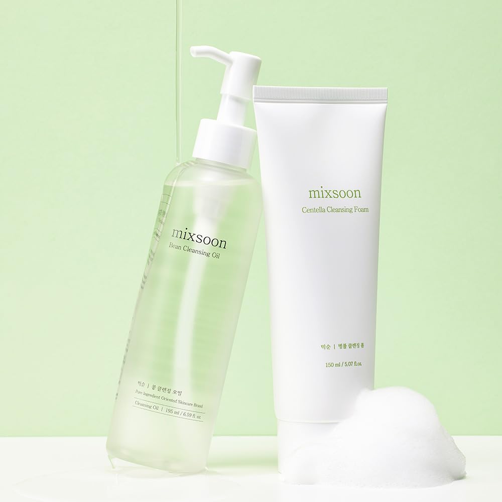 mixsoon bean cleansing oil in use on hand emulsifying makeup for easy removal