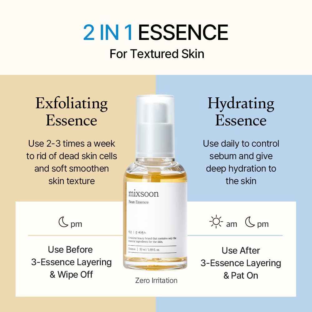 mixsoon Bean Essence close-up of mucin-like gel demonstrating smooth glide and hydration