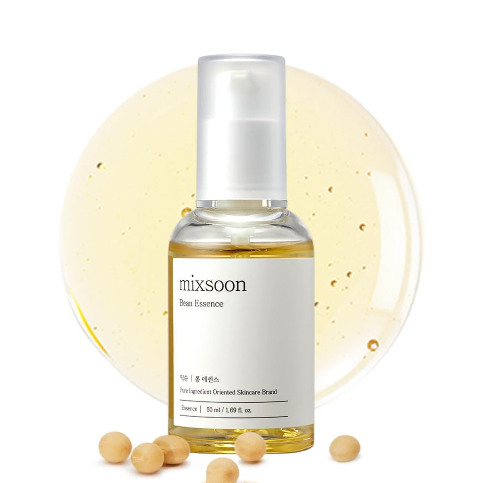 mixsoon Bean Essence front bottle showcasing sleek label and 50ml size, ideal for travel