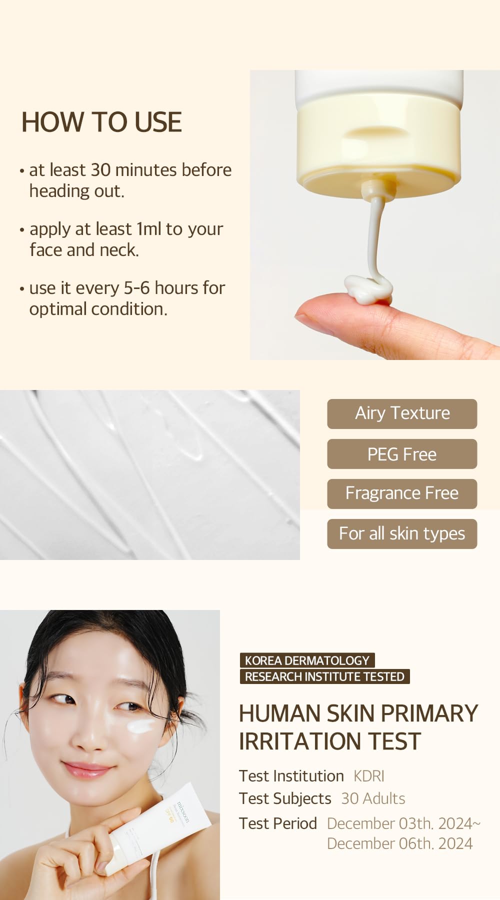 mixsoon sunscreen in daily bag flatlay, convenient 50ml size for on-the-go use
