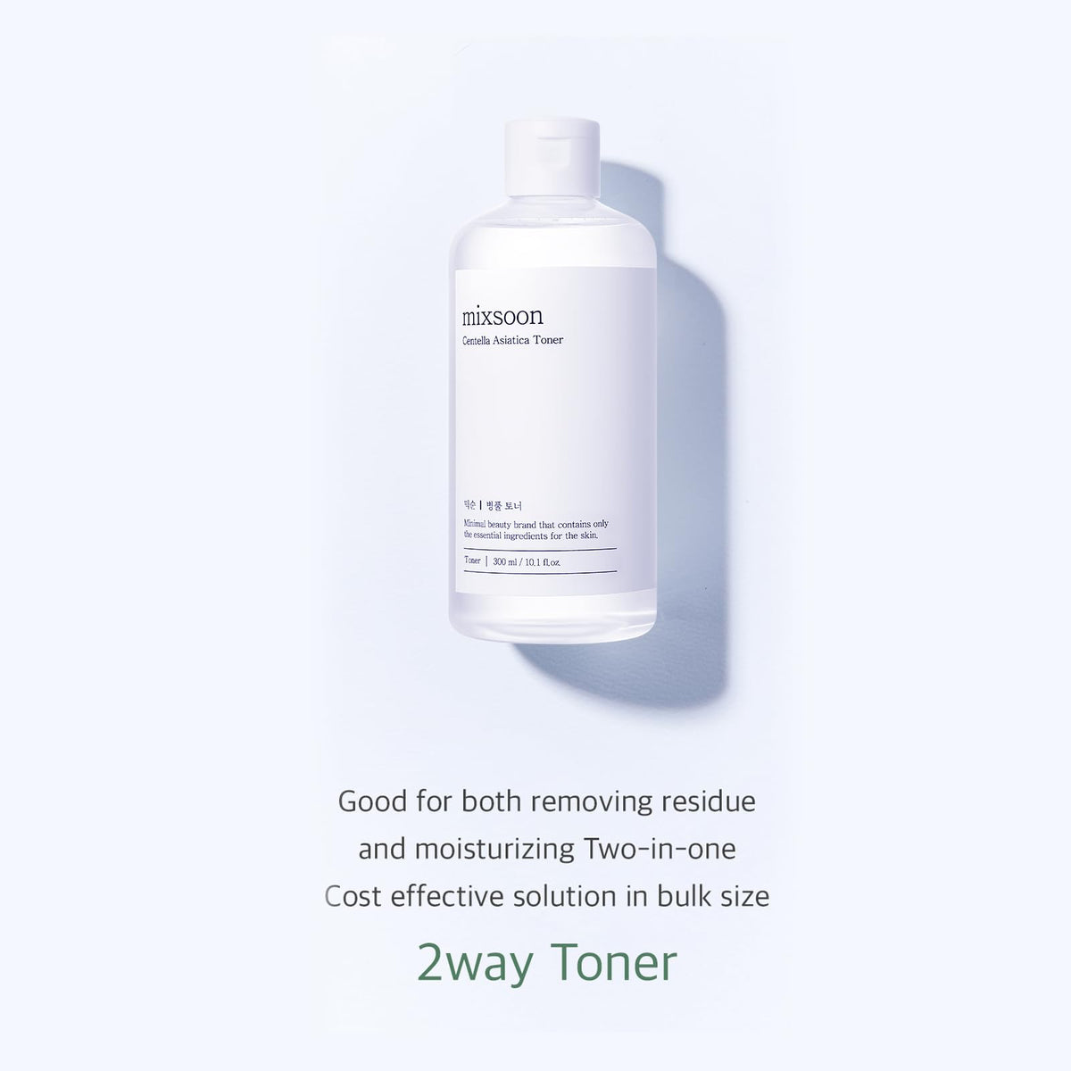 mixsoon toner being applied to skin demonstrating hydration benefit